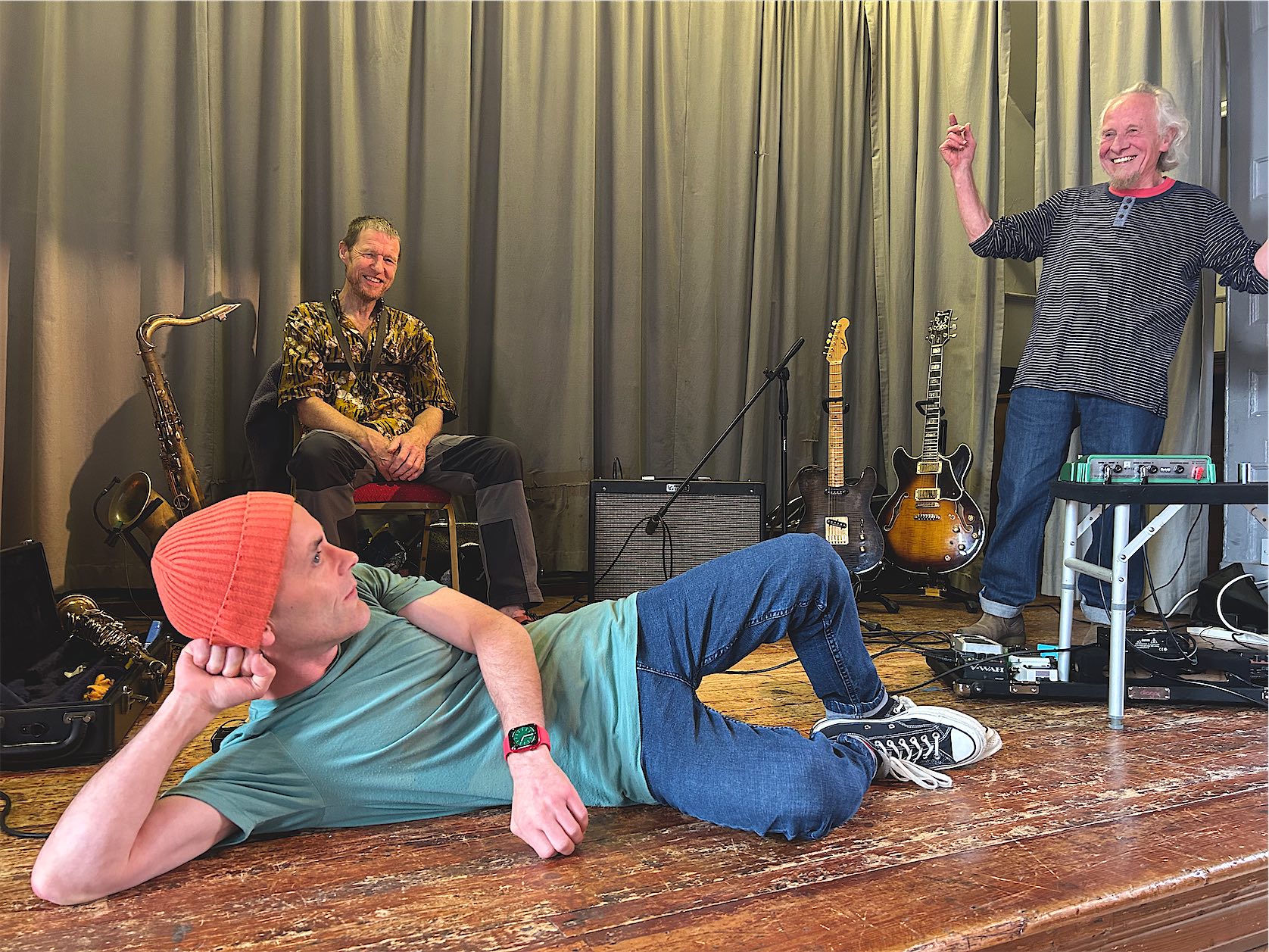 Triosh3 having a laugh at rehearsal 2024